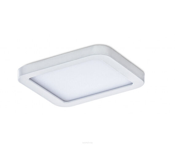Lampa sufitowa wpuszczana Plafon Slim Square 9 AZzardo biała zaokrąglone boki 3000K/ 4000K