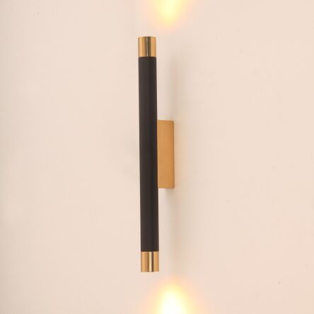 Kinkiet Q Parette Nero / Gold ORLICKI DESIGN Tuba 29 cm czarno- złota