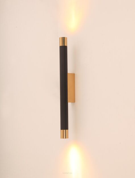 Kinkiet Q Parette Nero / Gold ORLICKI DESIGN Tuba 29 cm czarno- złota