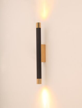 Kinkiet Q Parette Nero / Gold ORLICKI DESIGN Tuba 29 cm czarno- złota