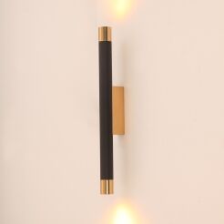 Kinkiet Q Parette Nero / Gold ORLICKI DESIGN Tuba 29 cm czarno- złota