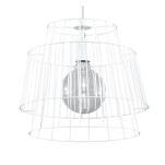 Lampa wisząca GATE SL.0662 SOLLUX BIAŁA DRUCIANY KLOSZ NOWOCZESNA - 2