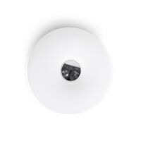 Plafon Optimus 33  AZ1598 AZzardo  jest z metalu o białym wykończeniu i białego szkła okrągły IP44