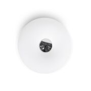 Plafon Optimus 33  AZ1598 AZzardo  jest z metalu o białym wykończeniu i białego szkła okrągły IP44