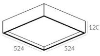 Lampa natynkowa Solid Area 5.0 NT Labra  3.1254  12 cm wyokości i 52,4 szerokości techniczna LED prostokąt różne kolory wykończenia - 2