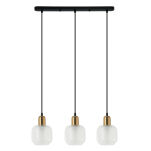 Lampa wisząca Lamezia PND-67594-3-BRO+CL nowoczesna transparentne klosze oprawki antyczny brąz - 2