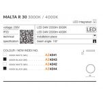 Plafon MALTA R30 AZZARDO okrągły biały 3000k/4000k 24W - 3