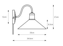 Kinkiet Vela 1L E27 108865 Markslojd antyczny mosiądz/biała Ø25cm - 2
