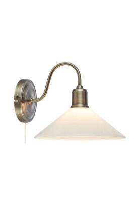 Kinkiet Vela 1L E27 108865 Markslojd antyczny mosiądz/biała Ø25cm
