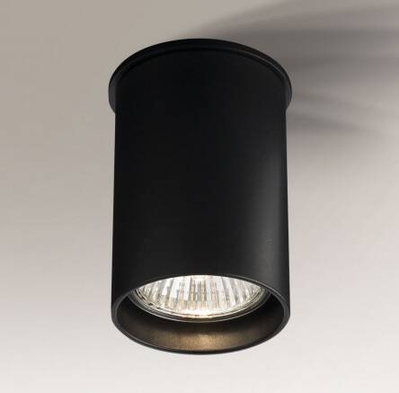 Plafon lampa sufitowa ARIDA 1109cz z metalu w kolorze czarnym  nowoczesna  tuba