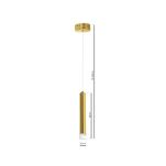 Lampa wisząca milagro  ML5713  goldie tuba złota  - 4