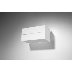 KINKIET LABO MAXI Biały PROSTOKĄT SOLLUX  Lampa Ścienna NOWOCZESNY stal  SL.0528 lampa  SOLLUX LIGHTING