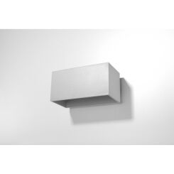 KINKIET QUAD MAXI SZARY PROSTOKĄT SOLLUX  Lampa Ścienna NOWOCZESNY stal  SL.0526 lampa  SOLLUX LIGHTING