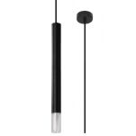Lampa wisząca WEZYR 1 SL.0960 SOLLUX LIGHTING czarna tuba ze szklanym akcentem - 4