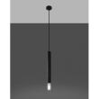 Lampa wisząca WEZYR 1 SL.0960 SOLLUX LIGHTING czarna tuba ze szklanym akcentem - 5
