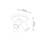 Plafon RING 3P Sollux Lighting SL.1015 biały 3 reflektory - 2