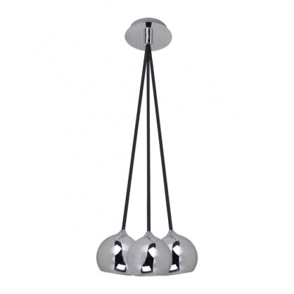 Lampa wisząca James FH5953-BCB-120 Italux  idealna do salonu z metalu w kolorze chromu kuliste klosze