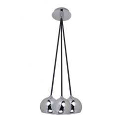 Lampa wisząca James FH5953-BCB-120 Italux  idealna do salonu z metalu w kolorze chromu kuliste klosze