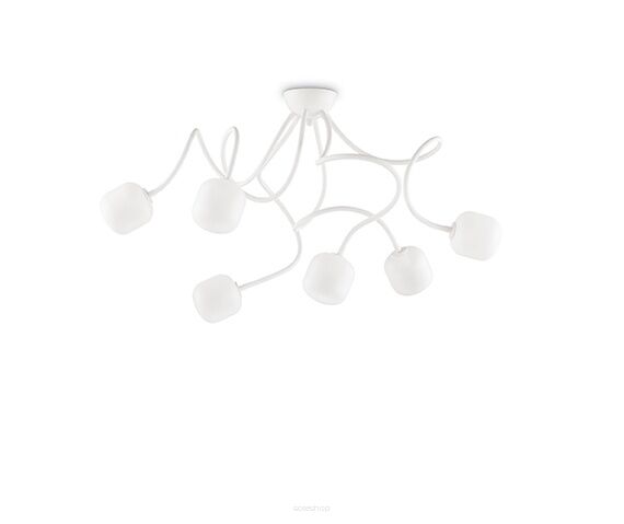 Lampa sufitowa PLAFON Octopus PL6 NOWOCZESNY IP20  METAL oprawa sufitowa dostępna w trzech kolorach - biały 174921, czarny 174952, multikolorowy 174976 Ideal Lux LAMPA WEWNĘTRZNA LED