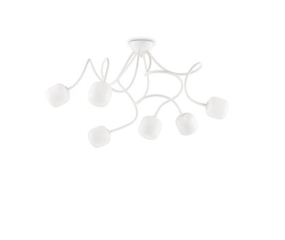 Lampa sufitowa PLAFON Octopus PL6 NOWOCZESNY IP20  METAL oprawa sufitowa dostępna w trzech kolorach - biały 174921, czarny 174952, multikolorowy 174976 Ideal Lux LAMPA WEWNĘTRZNA LED