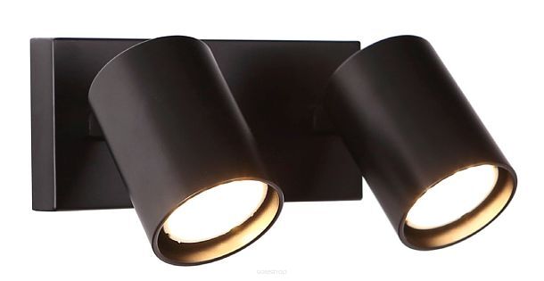 Kinkiet TOP II W0221 MAXlight CZARNY Wykonany z metalu  2 źródła światła GU10