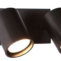 Kinkiet TOP II W0221 MAXlight CZARNY Wykonany z metalu  2 źródła światła GU10