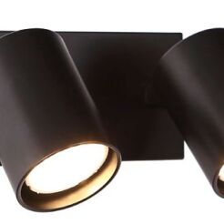 Kinkiet TOP II W0221 MAXlight CZARNY Wykonany z metalu  2 źródła światła GU10