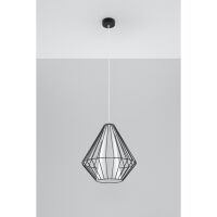 Lampa wisząca  DEMI  czarna SL.0298 Loftowa Nowoczesna   klosz z metalu druciany