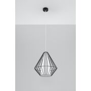 Lampa wisząca  DEMI  czarna SL.0298 Loftowa Nowoczesna   klosz z metalu druciany