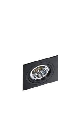 Lampa sufitowa wpuszczana techniczna Siro 1 czarna  Azzardo AZ2805