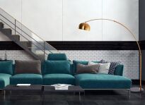 Lampa podłogowa AZURRO LDF 5508-B (MD) Lumina Deco łukowa mosiężna - 4
