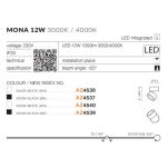 Lampa sufitowa MONA 12W AZ4539 AZZARDO ŁAMANA LED 4000K CZARNA - 3
