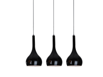 Lampa wisząca Soul 3 Black AZzardo AZ0276 lampa wykonana jest z metalu i szkła oczarnym wykończeniu  - 2