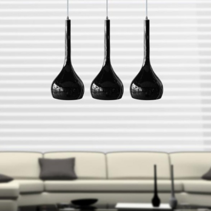 Lampa wisząca Soul 3 Black AZzardo AZ0276 lampa wykonana jest z metalu i szkła oczarnym wykończeniu 