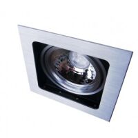 Oprawa wpuszczana nowoczesna techniczna Sisto 1 Aluminium AZzardo GM2109 ALU Az0793  czarny środek