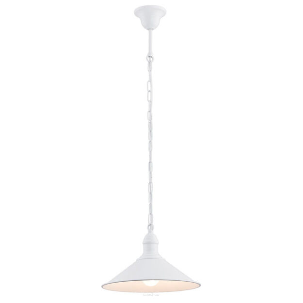 Lampa wisząca ERBA 630 Argon Biała metalowa stożek