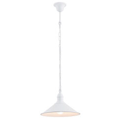 Lampa wisząca ERBA 630 Argon Biała metalowa stożek