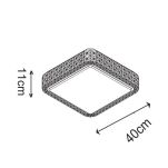 LAMPA WISZĄCA lampa wewnętrzna ZUMA LINE MOA CEILING CL15068SQ-D40 KWADRAT NOWOCZESNY  - 2