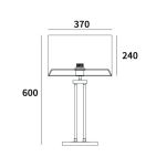Lampa stołowa Athens - T01444WH CR COSMO Light nowoczesna lampa z metalową podstawą o wykończeniu chromowanym biały owalny abażur  - 3