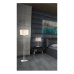Lampa stołowa Athens - T01444WH CR COSMO Light nowoczesna lampa z metalową podstawą o wykończeniu chromowanym biały owalny abażur  - 2