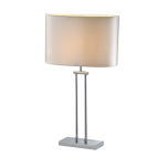 Lampa stołowa Athens - T01444WH CR COSMO Light nowoczesna lampa z metalową podstawą o wykończeniu chromowanym biały owalny abażur - 2