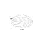 Plafon Tao - C01786WH cosmo light Funkcjonalny Ściemnialny z pilotem w komplecie nieregularna struktura inspirowana falami  - 5