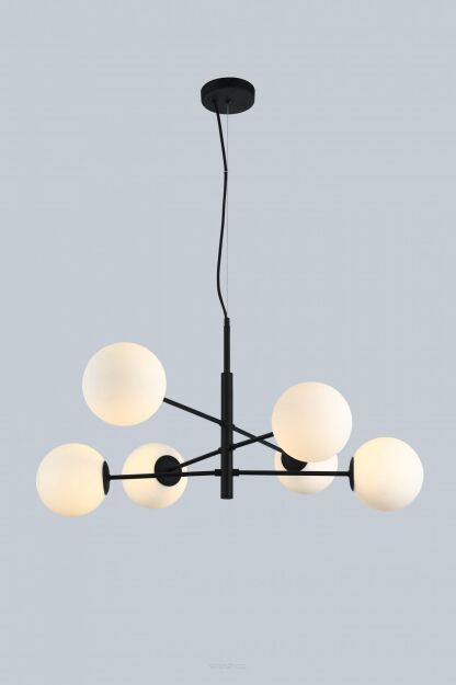 Lampa wisząca OVIEDO 6 AZ4420 Azzardo metal szkło nowoczesna czarna