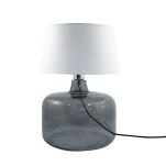 Lampa stołowa BATUMI GRAFIT ZumaLine Styl klasyczny szkło + abażur 3 kolory - 2