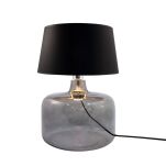 Lampa stołowa BATUMI GRAFIT ZumaLine Styl klasyczny szkło + abażur 3 kolory - 4