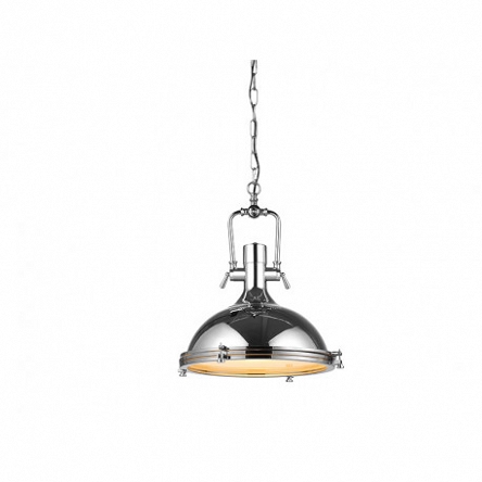 Lampa wisząca GARLAND CHROME Azzardo AZ2373 lampa jest wykończona w kolorze chromu w stylu industrialnym posiada przesłonę która zapobiega oślepieniu
