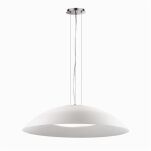 Lampa wisząca Lena SP3 D74 Ideal Lux  052786  klosz z satynowego w kolorze białym, natomiast oprawa z chromowanego niklu - 2