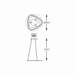 Geometryczna lampa wisząca GETAFE czarna LED Zuma Line MD3888-1L-3BCT - 4