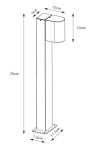 Słupek ogrodowy Alor 1L LED 400lm 3000K 109113 Markslojd czarny 75cm - 2