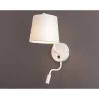 Kinkiet CHICAGO II WH + LED W0196  Maxlight tkaniny ruchomy wysięgnik led do czytania